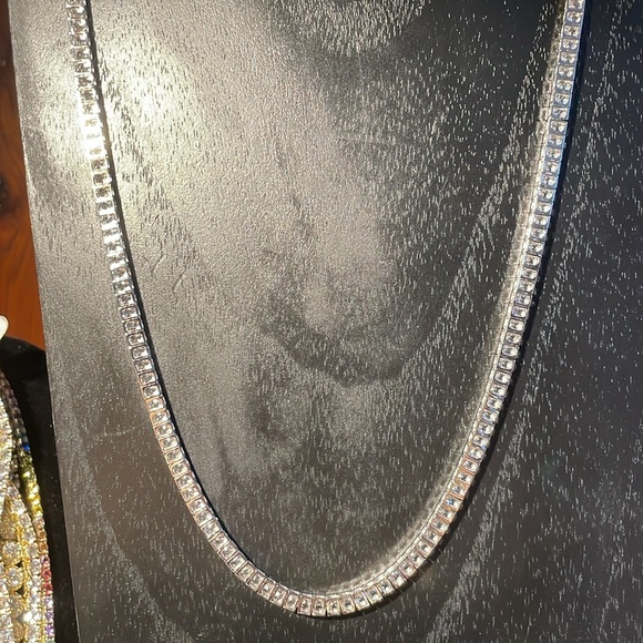 Sterling silver tennis chain for men - Picture 5 of 6